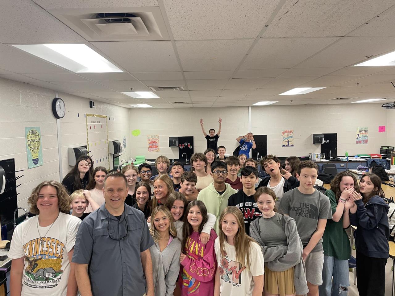 Photo of Dare Officer with Students